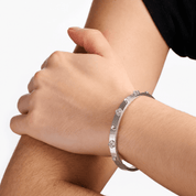 CLUSTER CLOVER BANGLE best gold plated tarnish and water resistant piece by Irish Jewellery brand - Lynott Jewellery