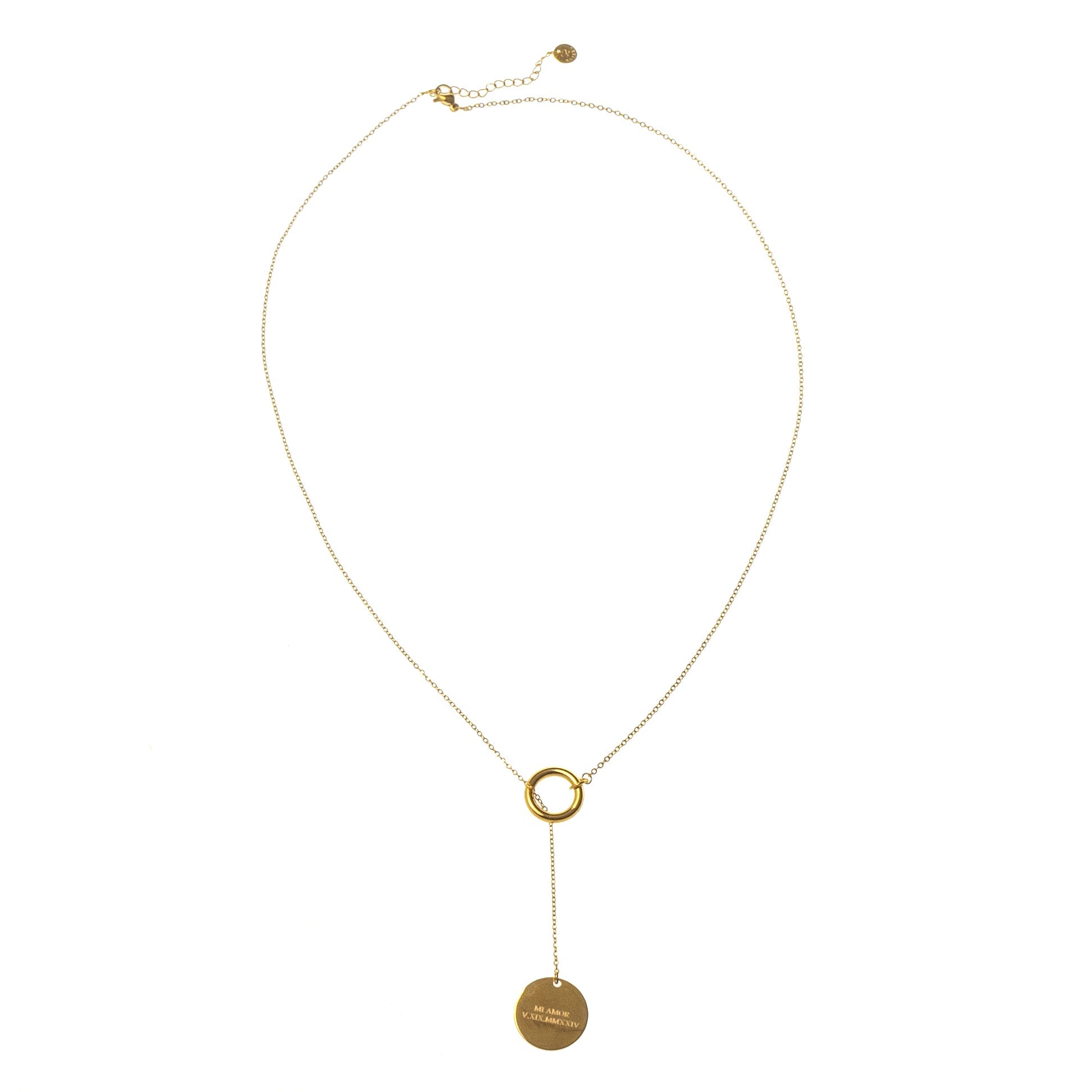 INFINITY ENGRAVABLE NECKLACE best gold plated tarnish and water resistant piece by Irish Jewellery brand - Lynott Jewellery