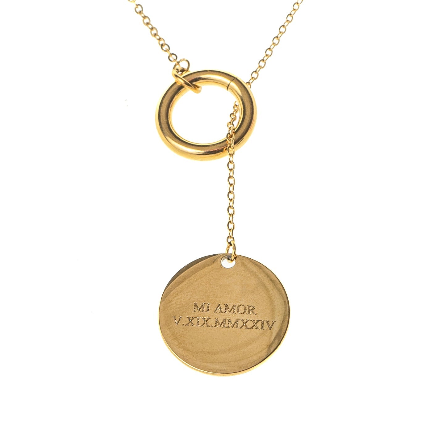 INFINITY ENGRAVABLE NECKLACE best gold plated tarnish and water resistant piece by Irish Jewellery brand - Lynott Jewellery