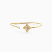 WILD CLOVER BANGLE best gold plated tarnish and water resistant piece by Irish Jewellery brand - Lynott Jewellery