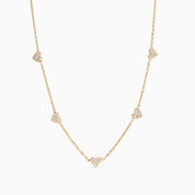 GLIMMER HEART NECKLACE best gold plated tarnish and water resistant piece by Irish Jewellery brand - Lynott Jewellery