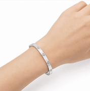 LOVE LINK BANGLE best gold plated tarnish and water resistant piece by Irish Jewellery brand - Lynott Jewellery