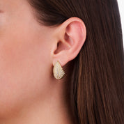 CRYSTAL DOME STUD best gold plated tarnish and water resistant piece by Irish Jewellery brand - Lynott Jewellery