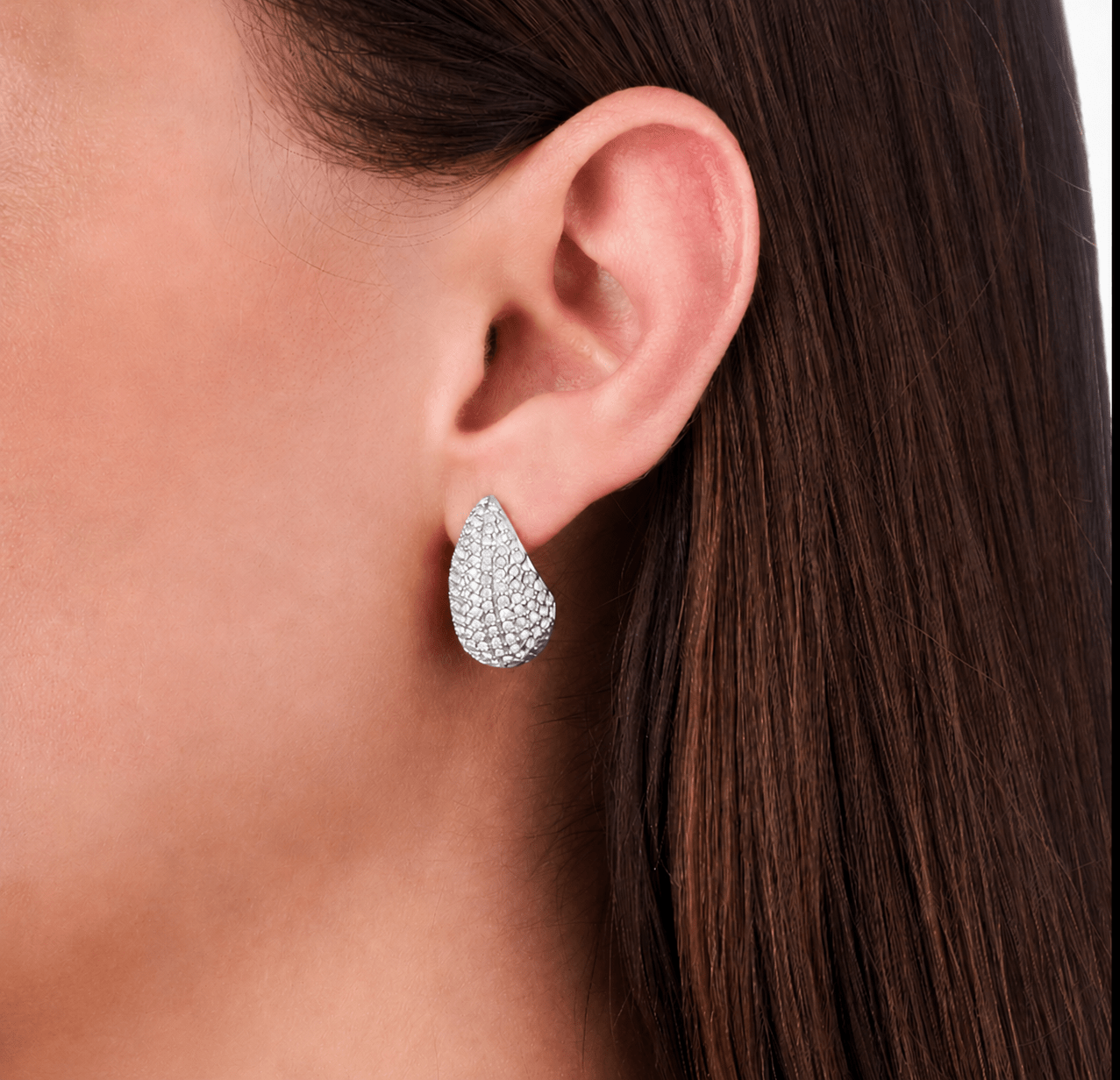 CRYSTAL DOME STUD best gold plated tarnish and water resistant piece by Irish Jewellery brand - Lynott Jewellery