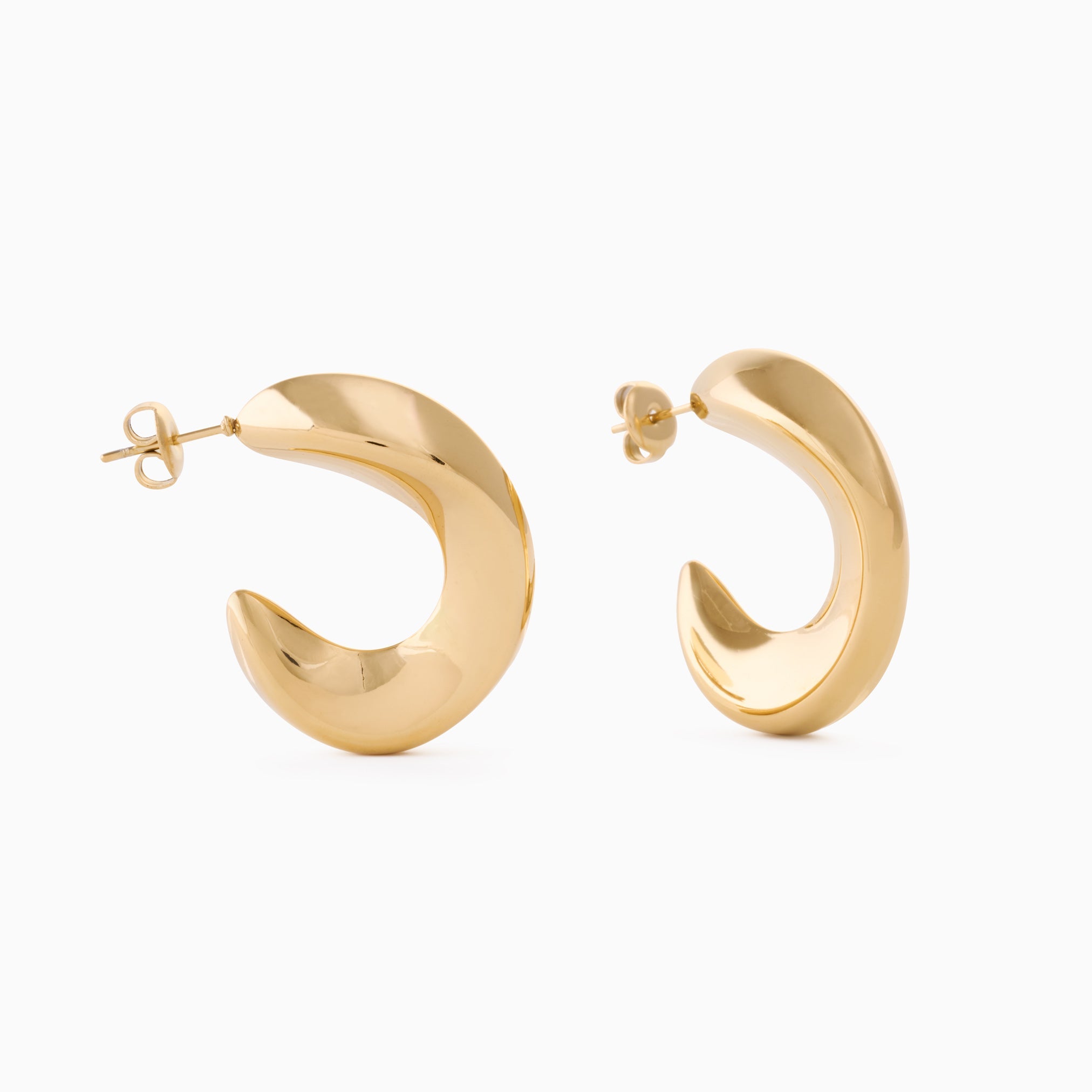 POWER HOOP best gold plated tarnish and water resistant piece by Irish Jewellery brand - Lynott Jewellery
