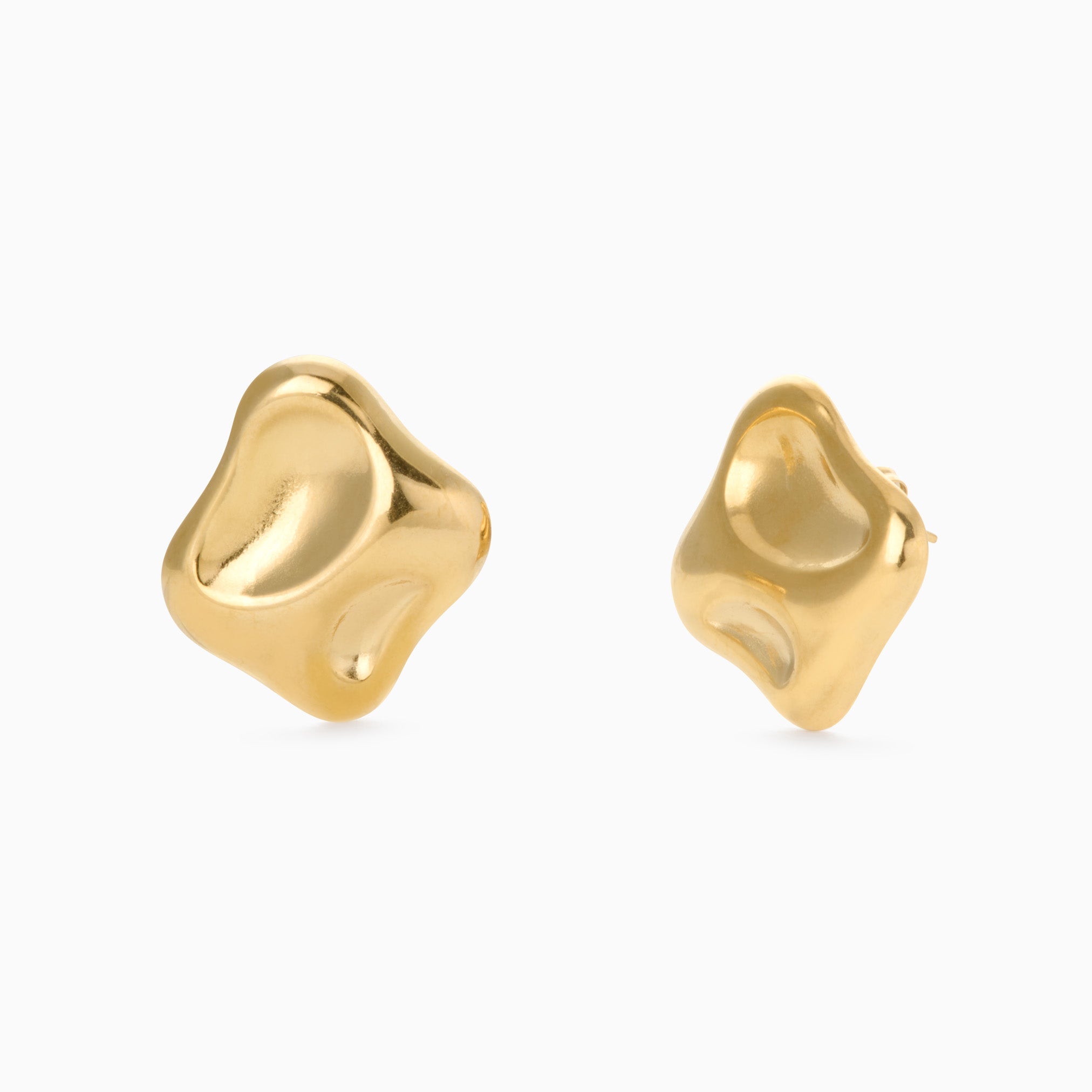 MOLTEN GLOW STUD best gold plated tarnish and water resistant piece by Irish Jewellery brand - Lynott Jewellery