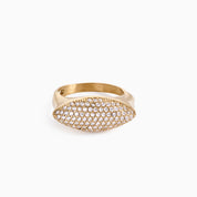 LOLA OVAL ADJUSTABLE RING best gold plated tarnish and water resistant piece by Irish Jewellery brand - Lynott Jewellery