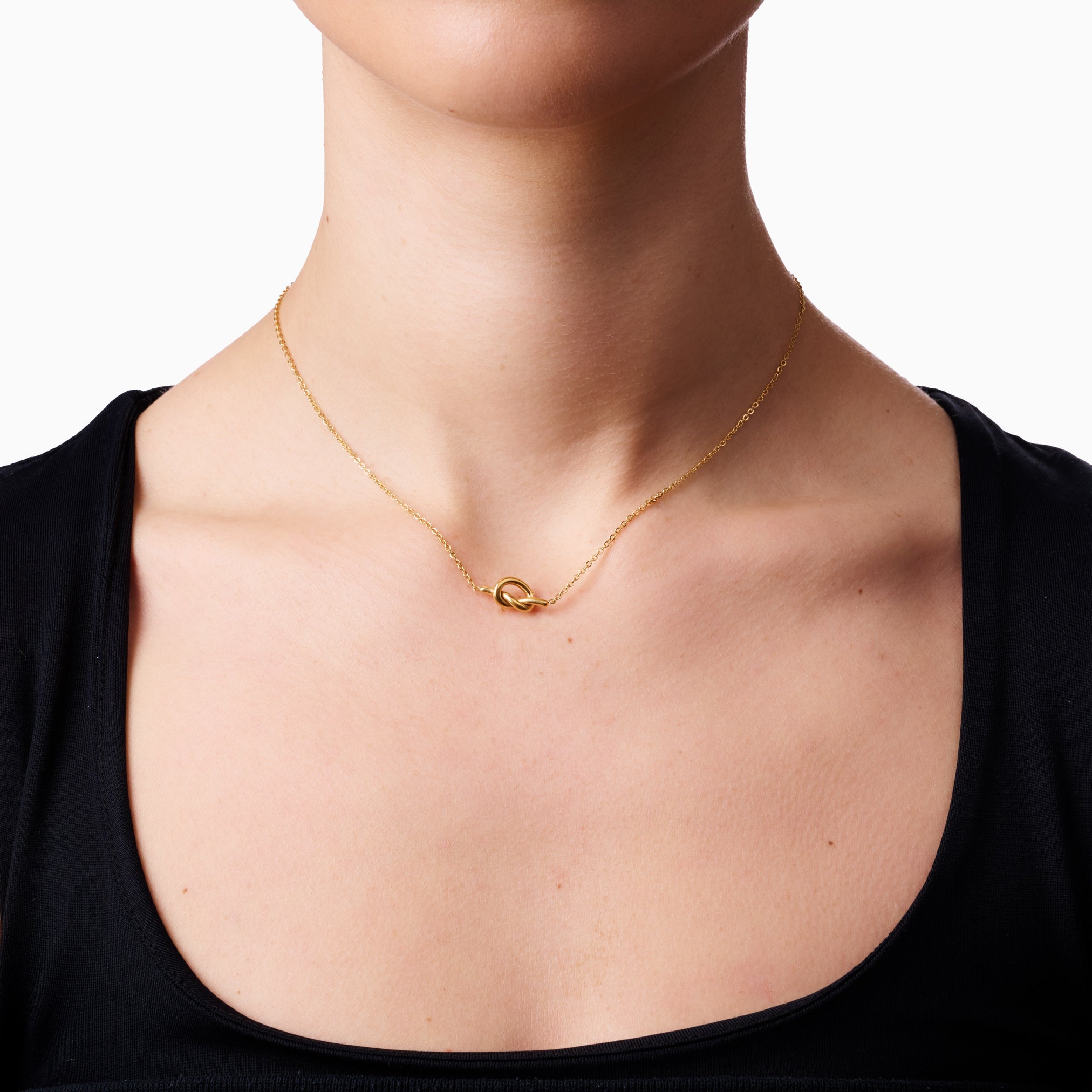 KNOT NECKLACE best gold plated tarnish and water resistant piece by Irish Jewellery brand - Lynott Jewellery