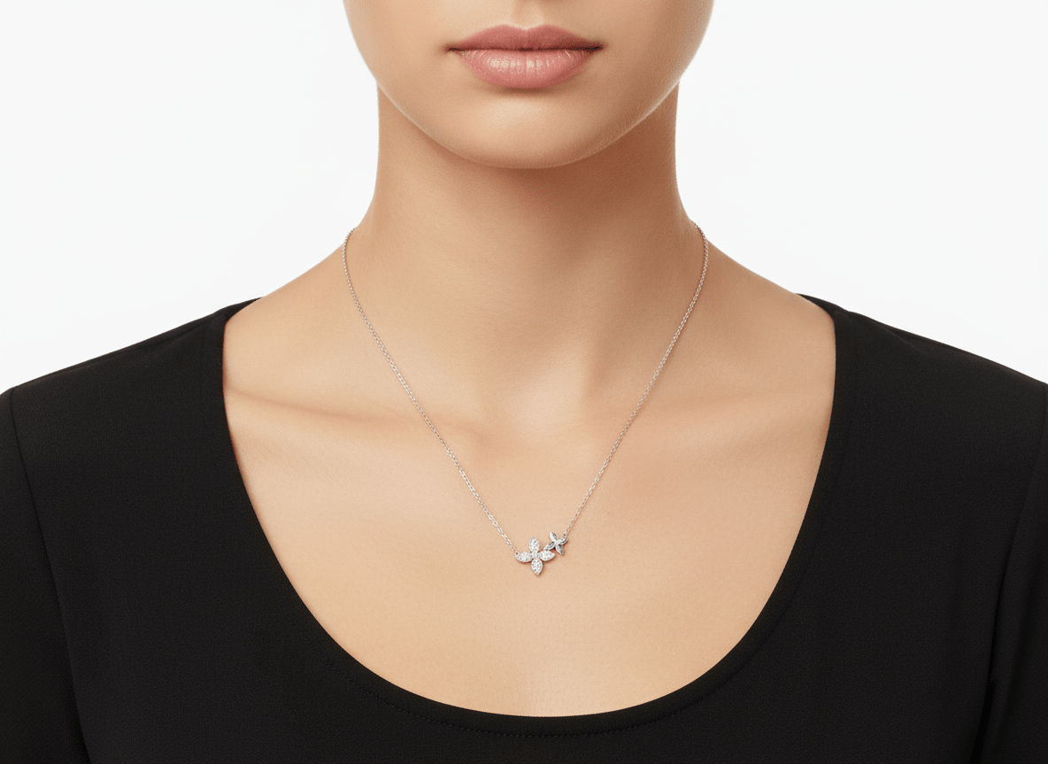 BLOSSOM NECKLACE best gold plated tarnish and water resistant piece by Irish Jewellery brand - Lynott Jewellery