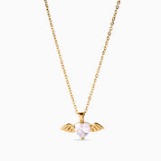ANGEL HEART NECKLACE best gold plated tarnish and water resistant piece by Irish Jewellery brand - Lynott Jewellery