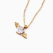 ANGEL HEART NECKLACE best gold plated tarnish and water resistant piece by Irish Jewellery brand - Lynott Jewellery