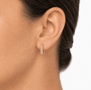 LOLA SQUARE HOOP EARRING best gold plated tarnish and water resistant piece by Irish Jewellery brand - Lynott Jewellery