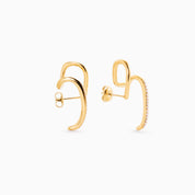SPARKLE ROPE EARRING best gold plated tarnish and water resistant piece by Irish Jewellery brand - Lynott Jewellery