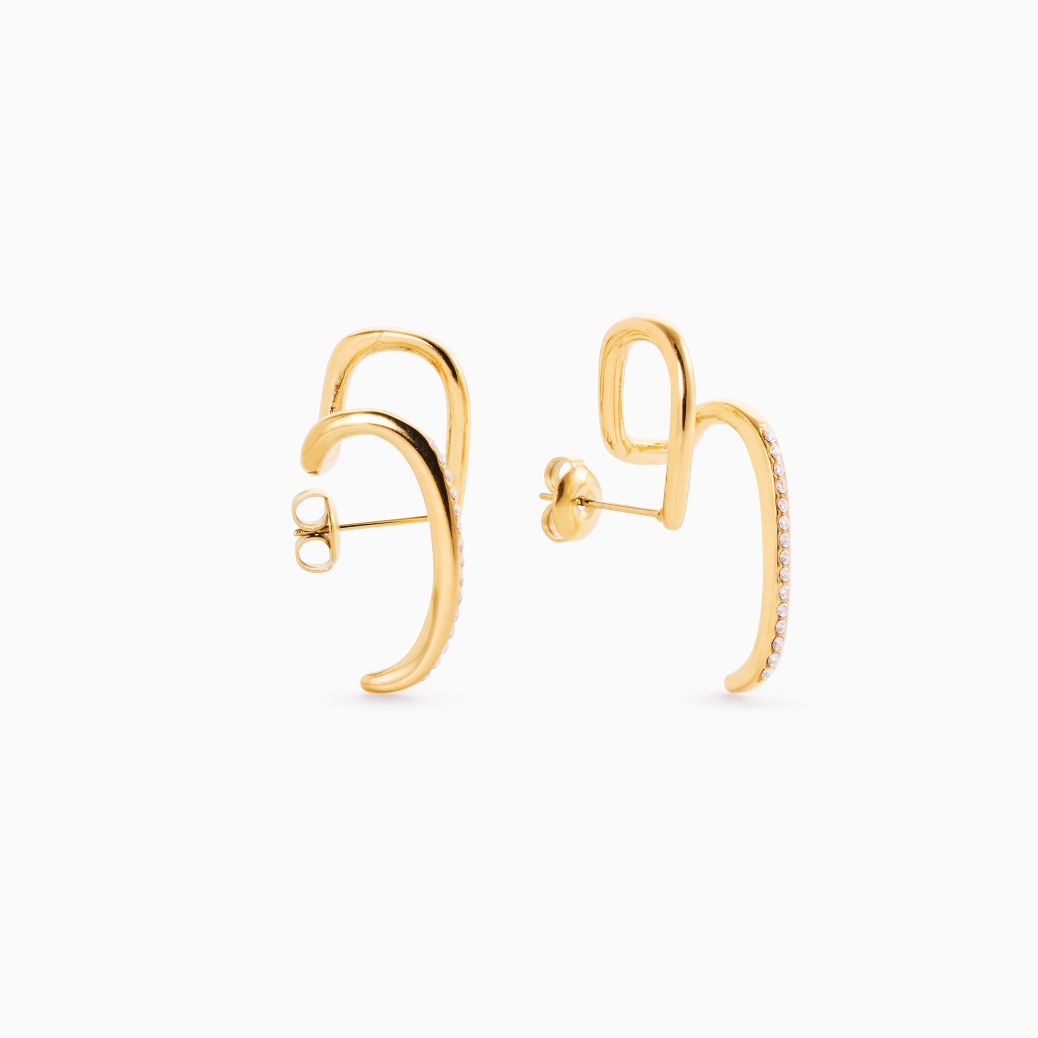 SPARKLE ROPE EARRING best gold plated tarnish and water resistant piece by Irish Jewellery brand - Lynott Jewellery