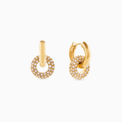 CRYSTAL RING HOOPS best gold plated tarnish and water resistant piece by Irish Jewellery brand - Lynott Jewellery