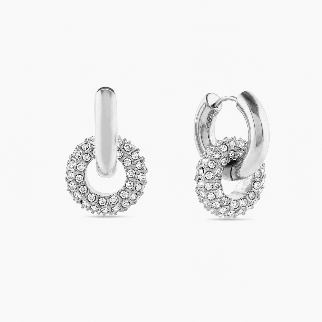 CRYSTAL RING HOOPS best gold plated tarnish and water resistant piece by Irish Jewellery brand - Lynott Jewellery