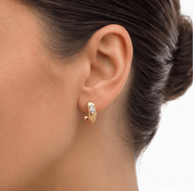 GLOW HOOP best gold plated tarnish and water resistant piece by Irish Jewellery brand - Lynott Jewellery