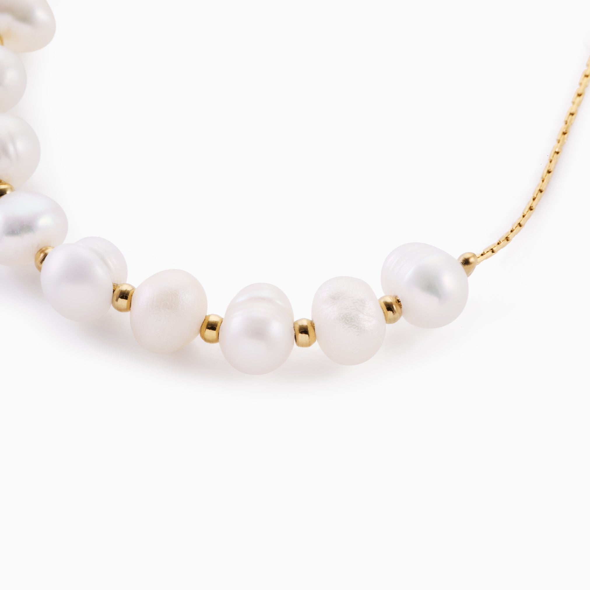 WHISPER OF PEARL BRACELET best gold plated tarnish and water resistant piece by Irish Jewellery brand - Lynott Jewellery