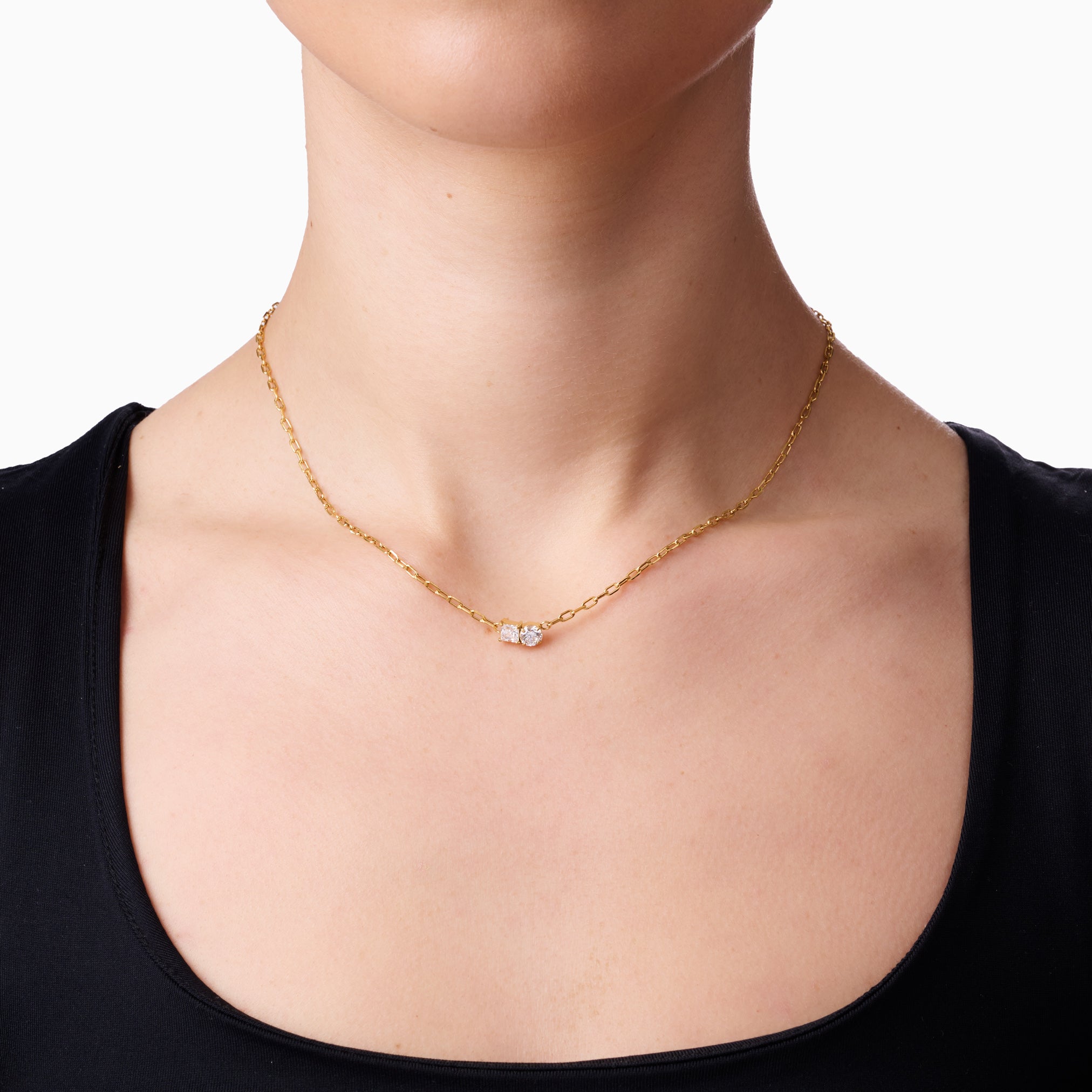 COLLAR DOBLE BRILLO