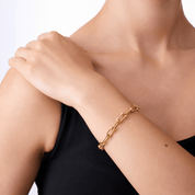 STATEMENT LINK BRACELET best gold plated tarnish and water resistant piece by Irish Jewellery brand - Lynott Jewellery