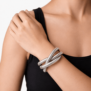 WANDERER TWISTED BANGLE best gold plated tarnish and water resistant piece by Irish Jewellery brand - Lynott Jewellery