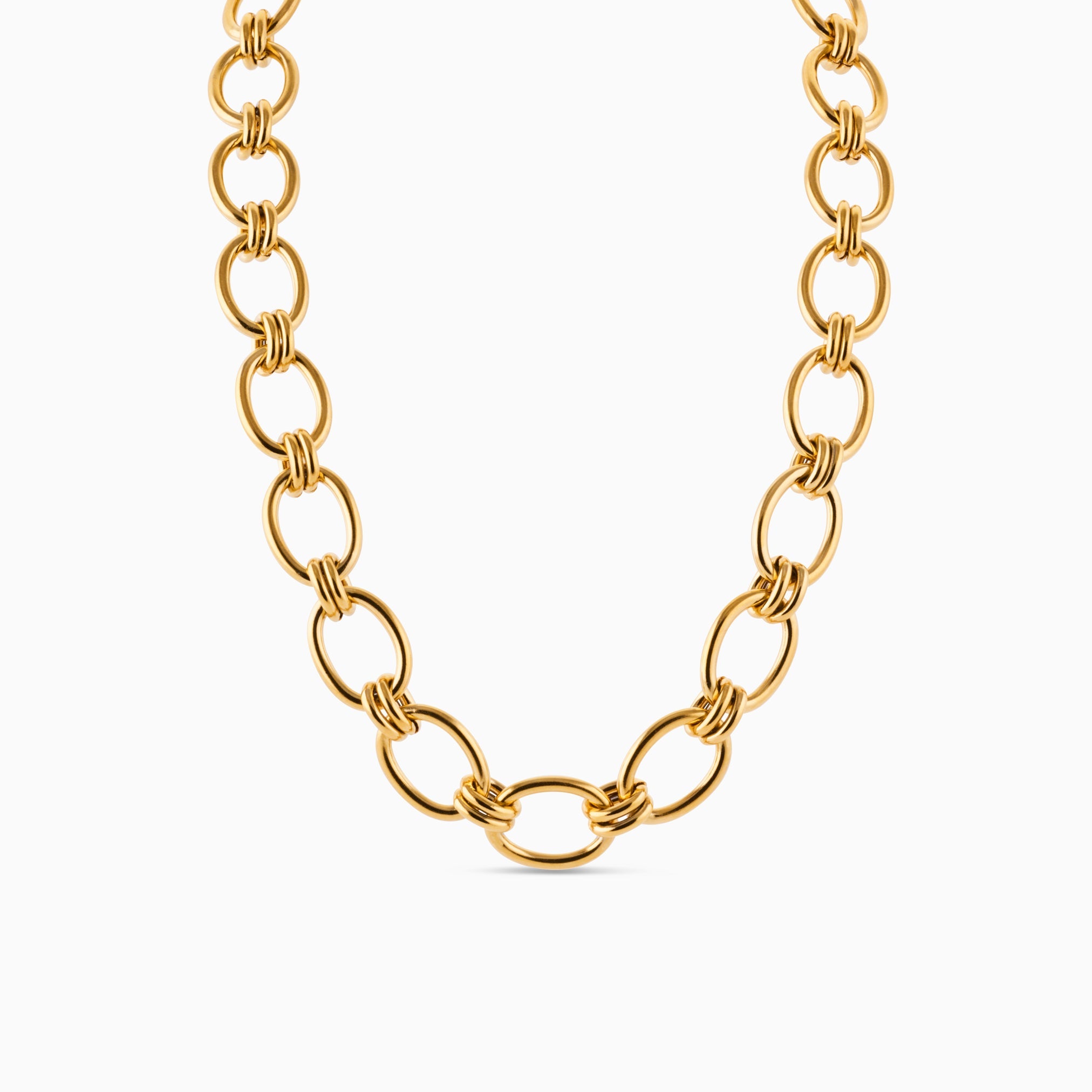 BOLD CONNECTION NECKLACE best gold plated tarnish and water resistant piece by Irish Jewellery brand - Lynott Jewellery