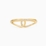 Entwined crystal BANGLE best gold plated tarnish and water resistant piece by Irish Jewellery brand - Lynott Jewellery