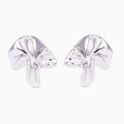 TEXTURED FLOWER STATEMENT STUD best gold plated tarnish and water resistant piece by Irish Jewellery brand - Lynott Jewellery