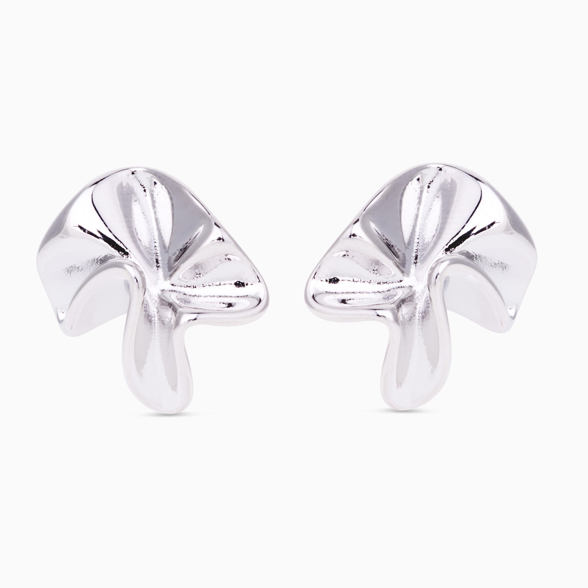 TEXTURED FLOWER STATEMENT STUD best gold plated tarnish and water resistant piece by Irish Jewellery brand - Lynott Jewellery