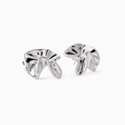 TEXTURED FLOWER STATEMENT STUD best gold plated tarnish and water resistant piece by Irish Jewellery brand - Lynott Jewellery