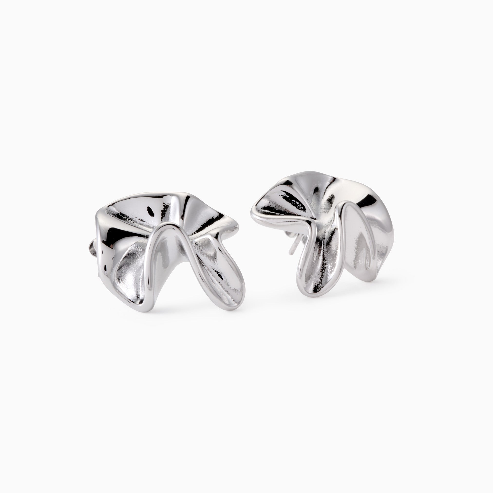 TEXTURED FLOWER STATEMENT STUD best gold plated tarnish and water resistant piece by Irish Jewellery brand - Lynott Jewellery