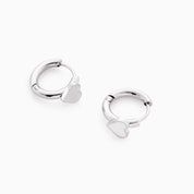 MOTHER OF PEARL HEART HUGGIES best gold plated tarnish and water resistant piece by Irish Jewellery brand - Lynott Jewellery