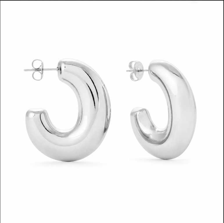 POP OF CHARM HOOP best gold plated tarnish and water resistant piece by Irish Jewellery brand - Lynott Jewellery
