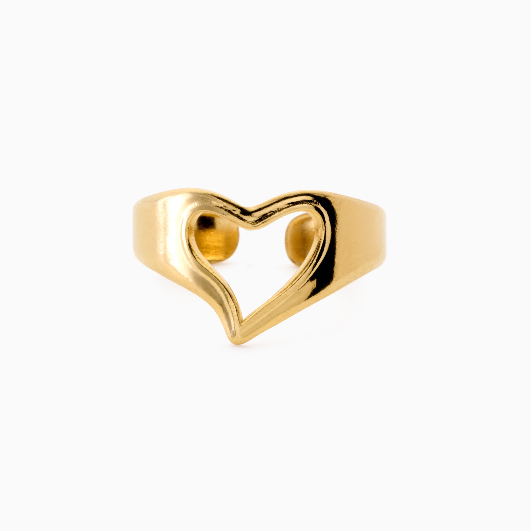 ANILLO AJUSTABLE CORAZÓN ABIERTO