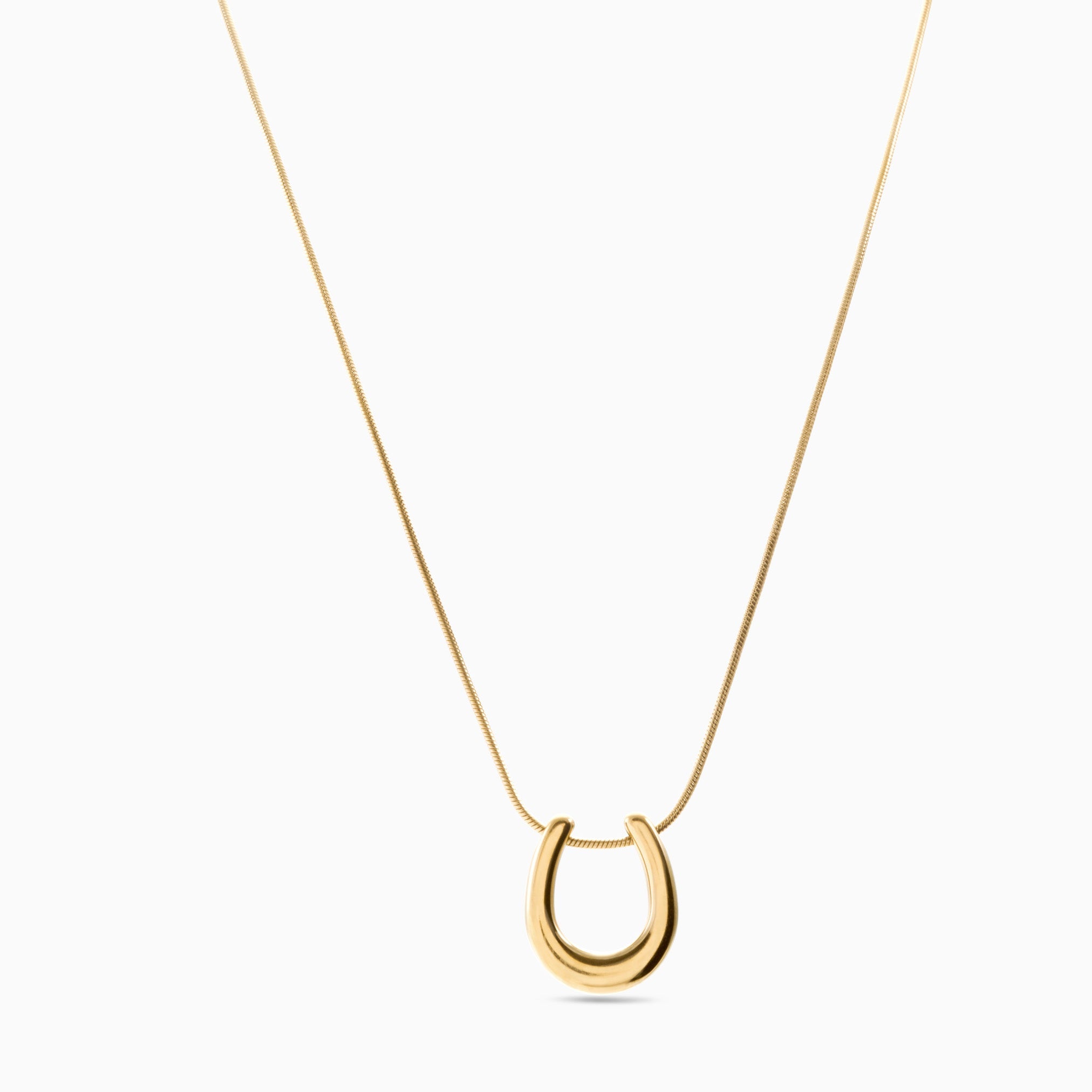 HORSESHOE NECKLACE best gold plated tarnish and water resistant piece by Irish Jewellery brand - Lynott Jewellery