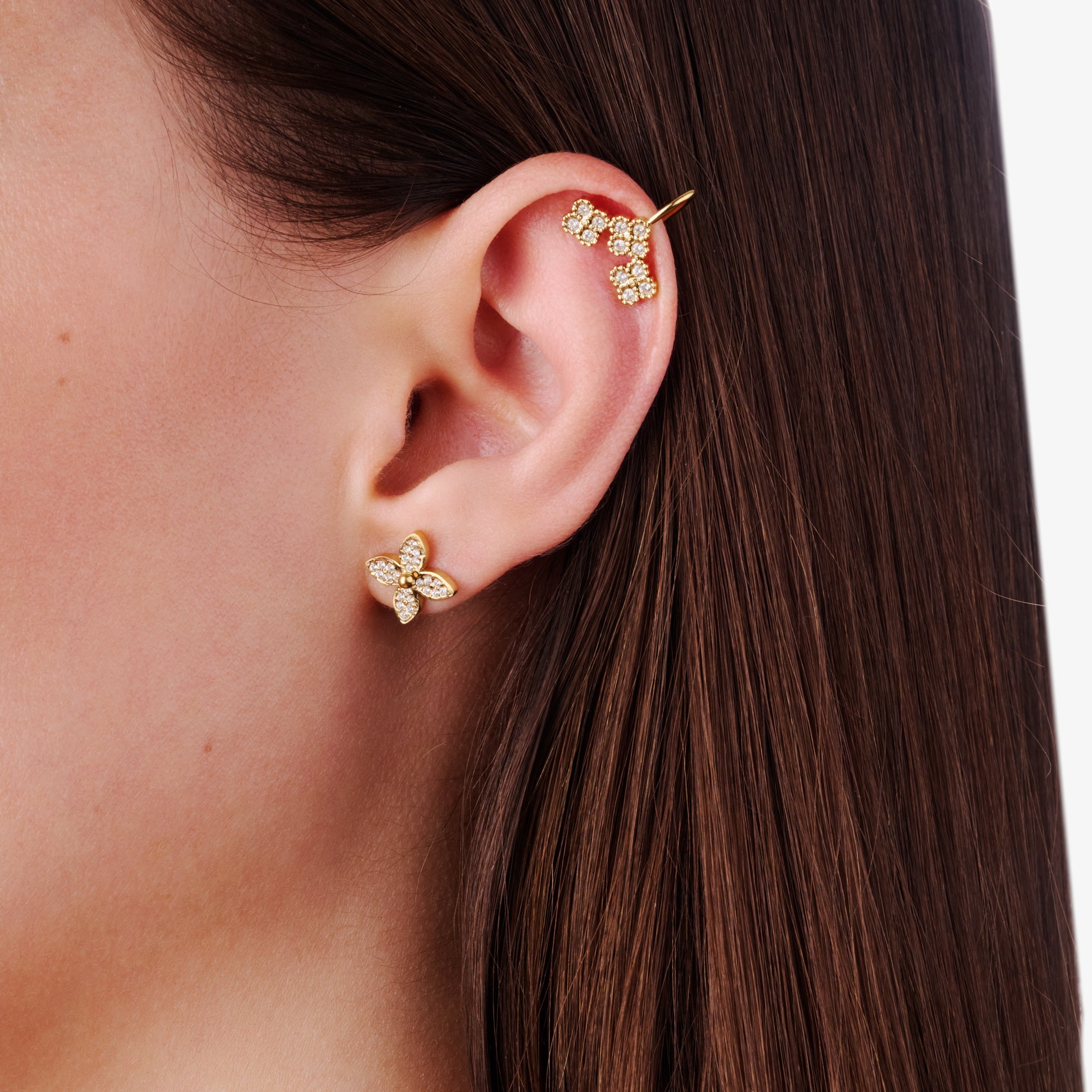 TOTAL GLAM EAR CUFF best gold plated tarnish and water resistant piece by Irish Jewellery brand - Lynott Jewellery