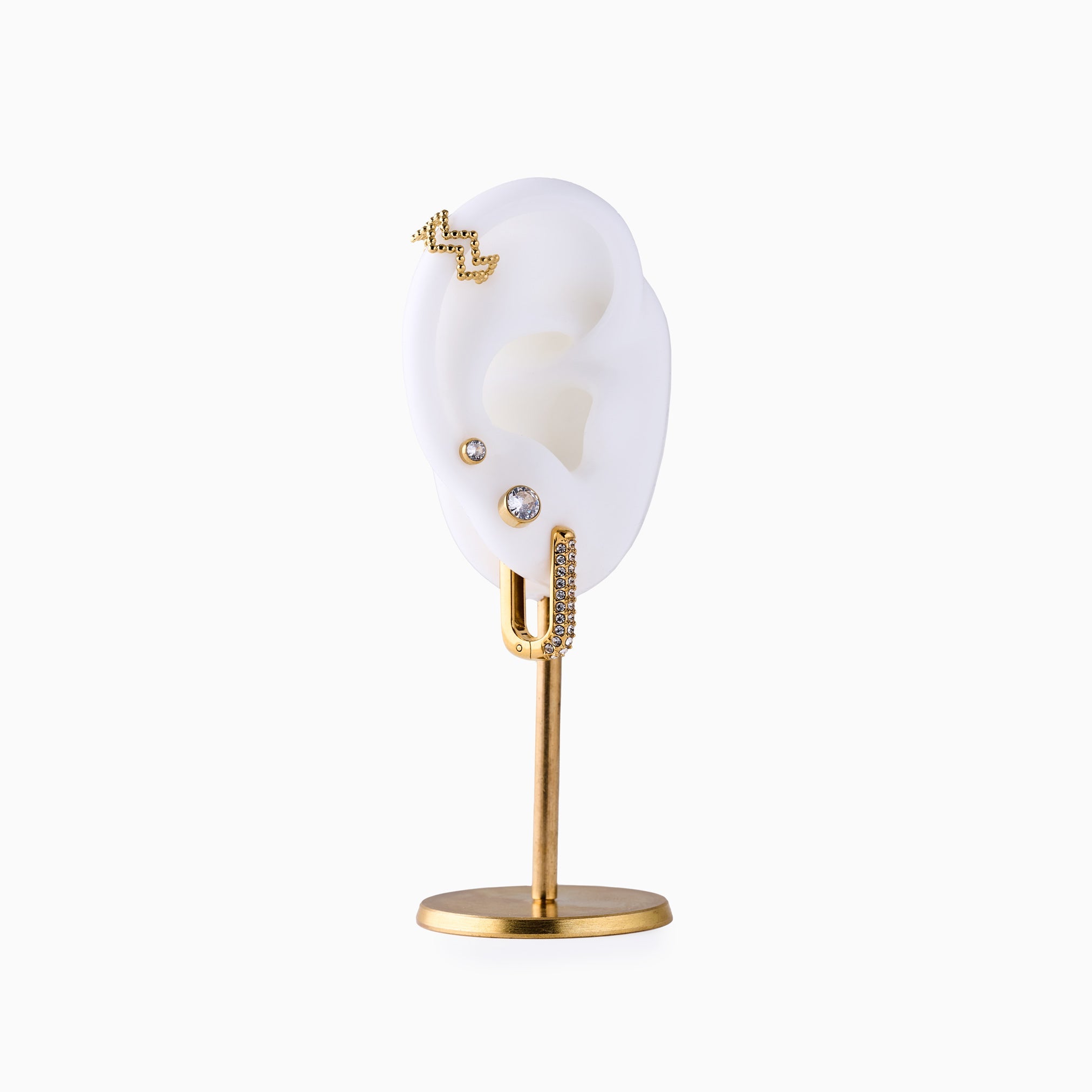 DOUBLE WAVE EAR CUFF best gold plated tarnish and water resistant piece by Irish Jewellery brand - Lynott Jewellery