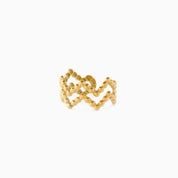 DOUBLE WAVE EAR CUFF best gold plated tarnish and water resistant piece by Irish Jewellery brand - Lynott Jewellery