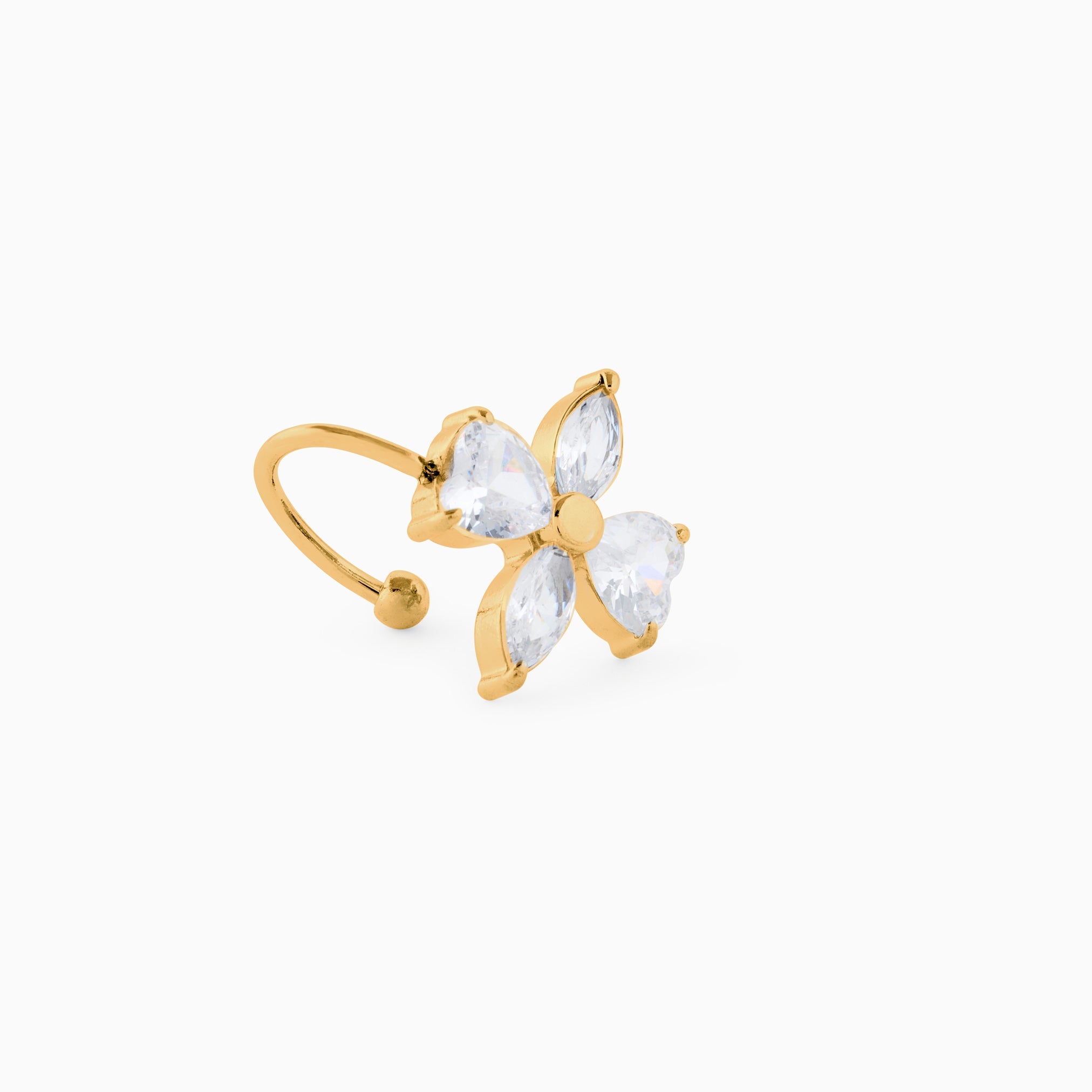 LOTUS EAR CUFF best gold plated tarnish and water resistant piece by Irish Jewellery brand - Lynott Jewellery