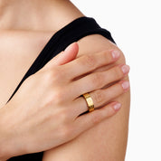 LUXE LEGACY RING best gold plated tarnish and water resistant piece by Irish Jewellery brand - Lynott Jewellery