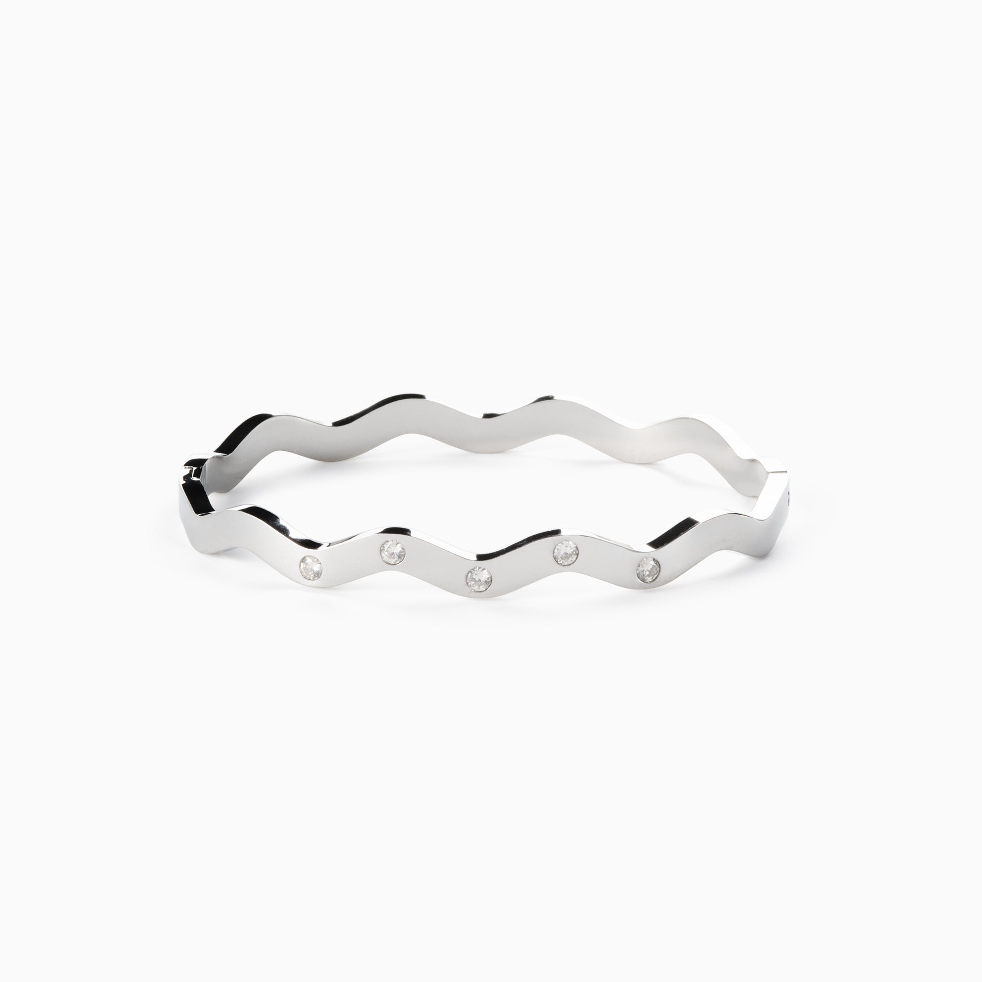 GLITTER WAVE BANGLE best gold plated tarnish and water resistant piece by Irish Jewellery brand - Lynott Jewellery