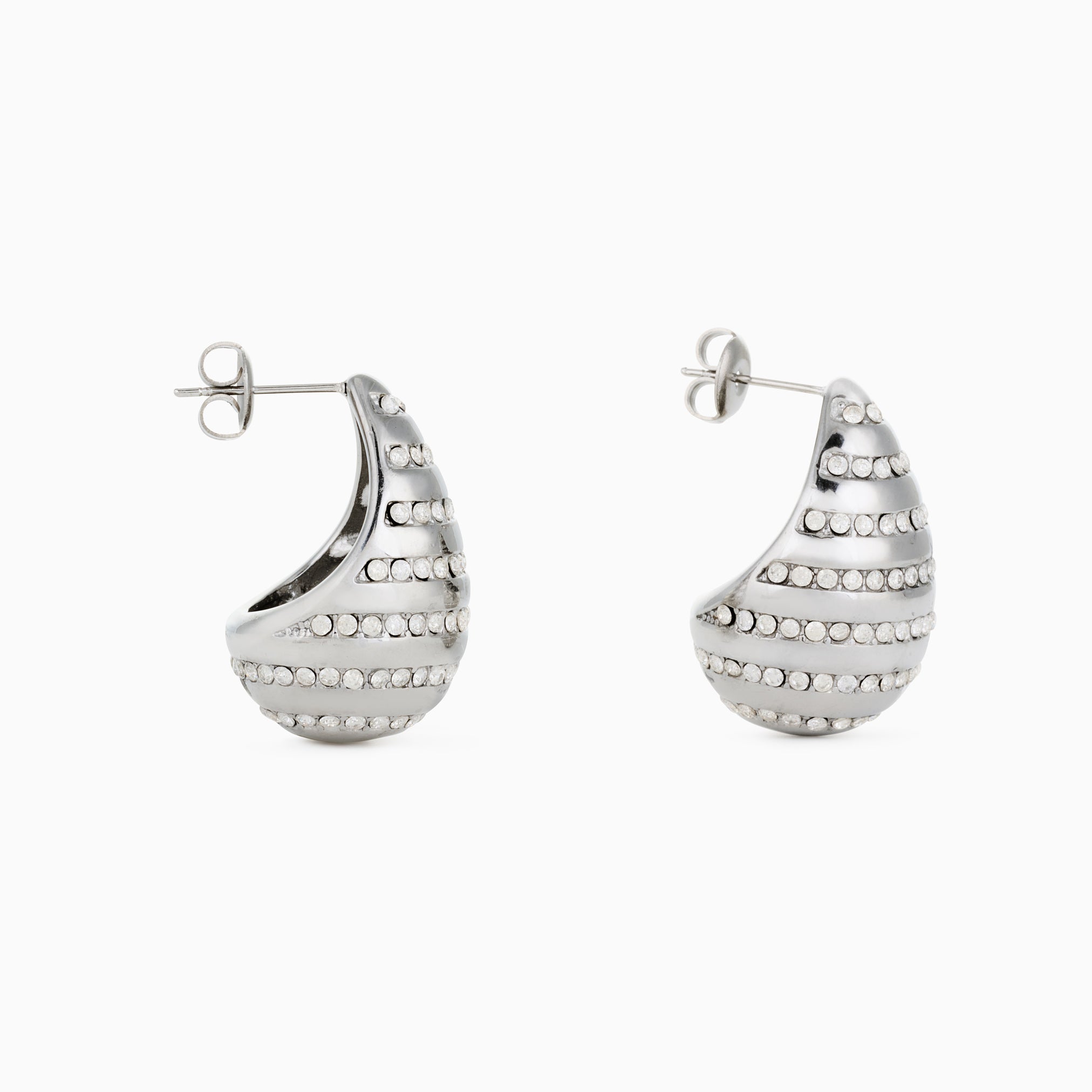 DUAL RADIANCE DOME HOOPS best gold plated tarnish and water resistant piece by Irish Jewellery brand - Lynott Jewellery