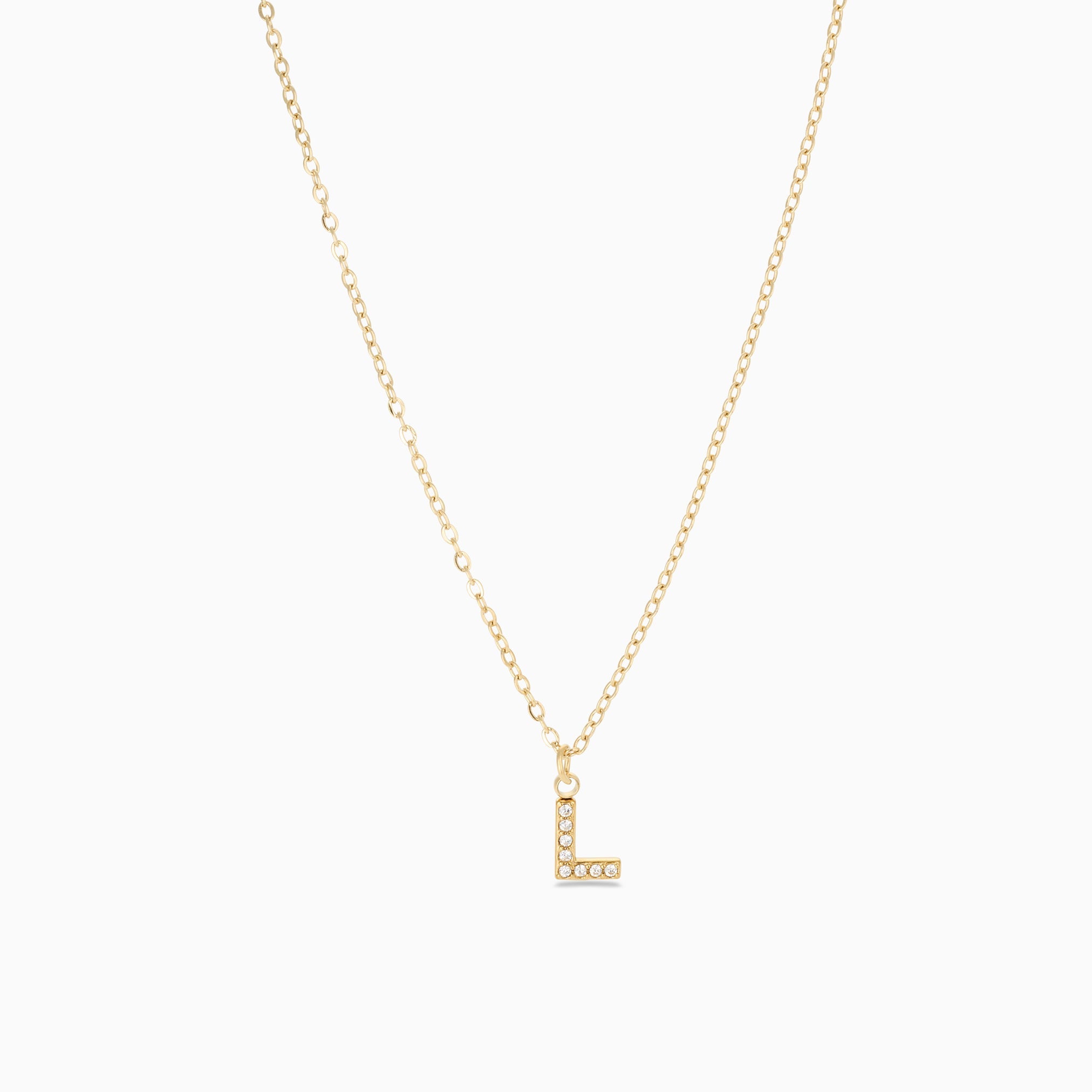 SPARKLE INITIAL NECKLACE best gold plated tarnish and water resistant piece by Irish Jewellery brand - Lynott Jewellery
