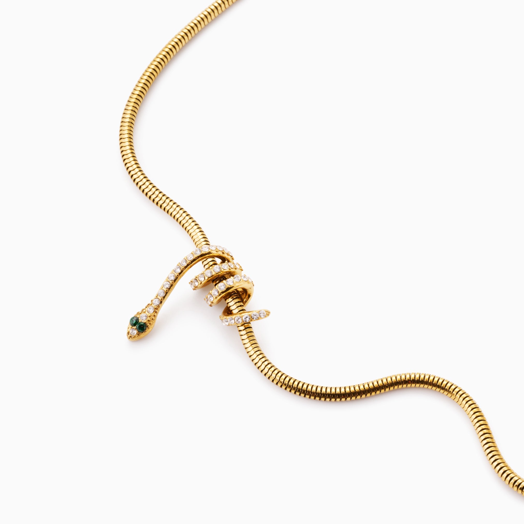 LAUREN X LYNOTT NATHAIR NÍMHE SNAKE NECKLACE best gold plated tarnish and water resistant piece by Irish Jewellery brand - Lynott Jewellery