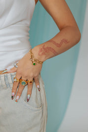 LAUREN X LYNOTT SINGLE OLTA CHARM best gold plated tarnish and water resistant piece by Irish Jewellery brand - Lynott Jewellery