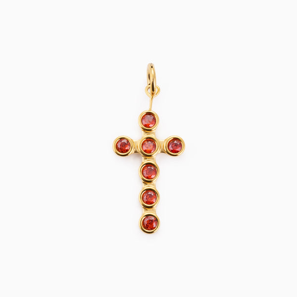 LAUREN X LYNOTT SINGLE O MO DHIA CROSS CHARM best gold plated tarnish and water resistant piece by Irish Jewellery brand - Lynott Jewellery