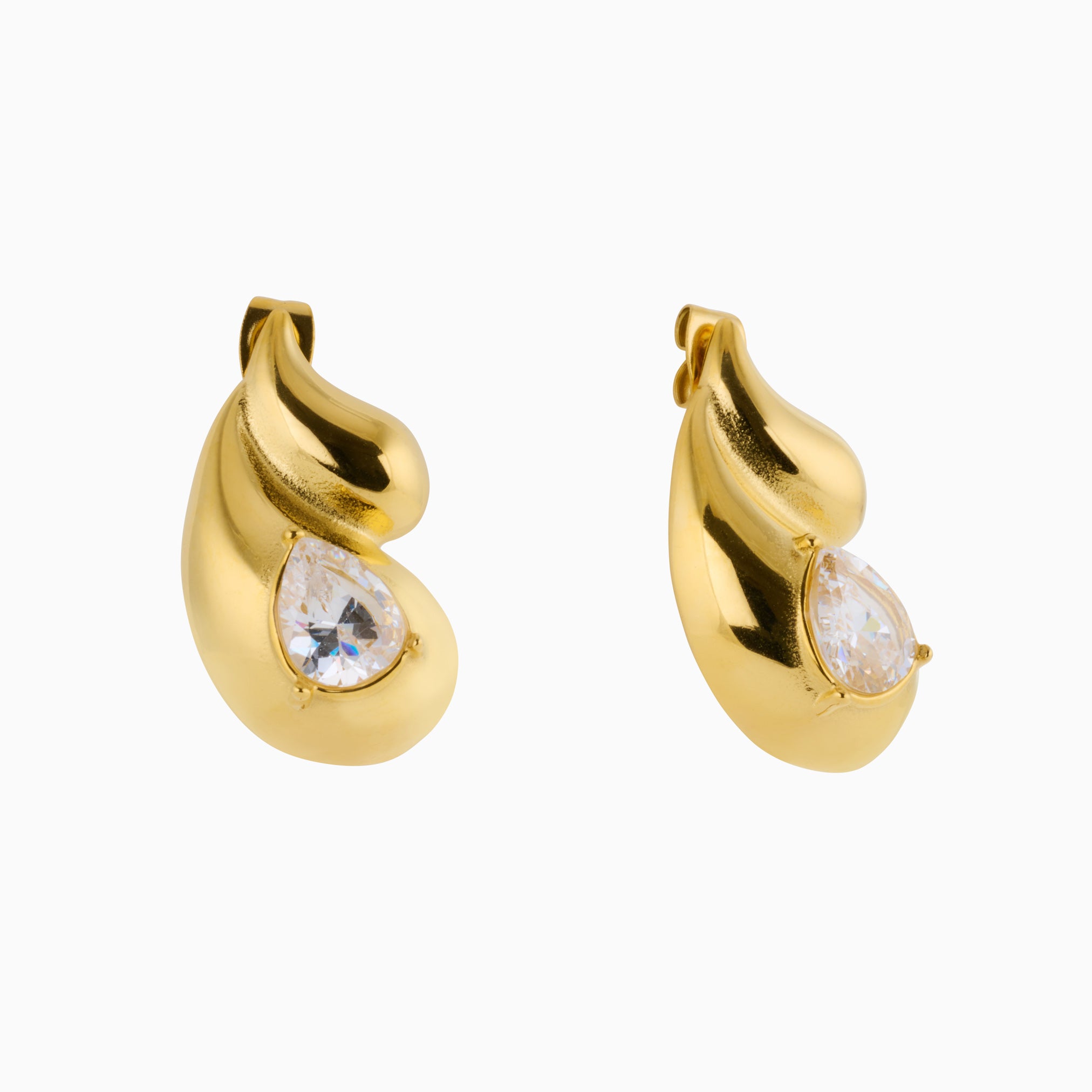 PENDIENTES DE GOTA CON BRILLO