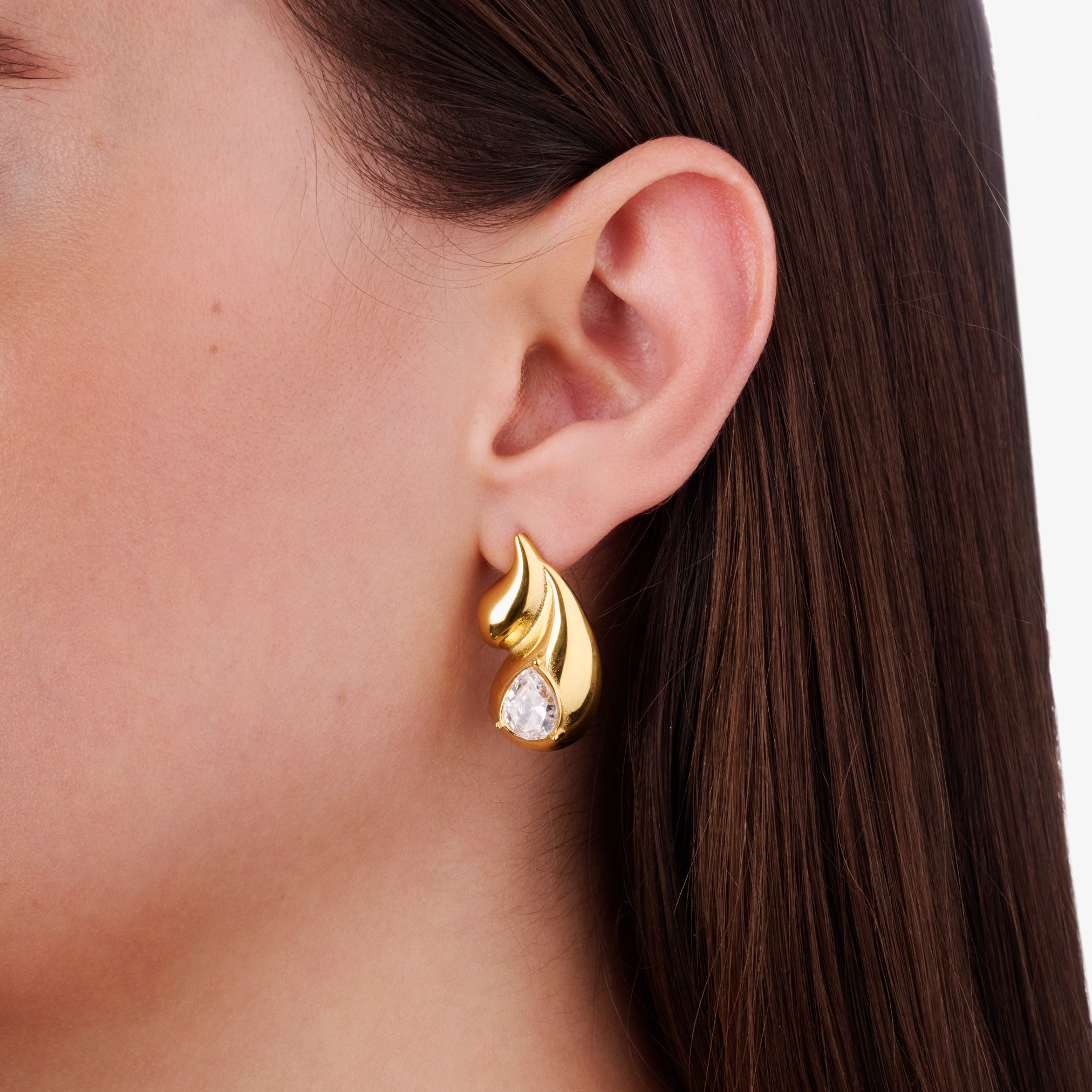 PENDIENTES DE GOTA CON BRILLO