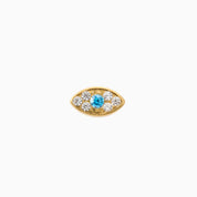 ECLIPSE FLAT BACK INDIVIDUAL STUD best gold plated tarnish and water resistant piece by Irish Jewellery brand - Lynott Jewellery