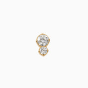 GLOW FLAT BACK INDIVIDUAL STUD best gold plated tarnish and water resistant piece by Irish Jewellery brand - Lynott Jewellery